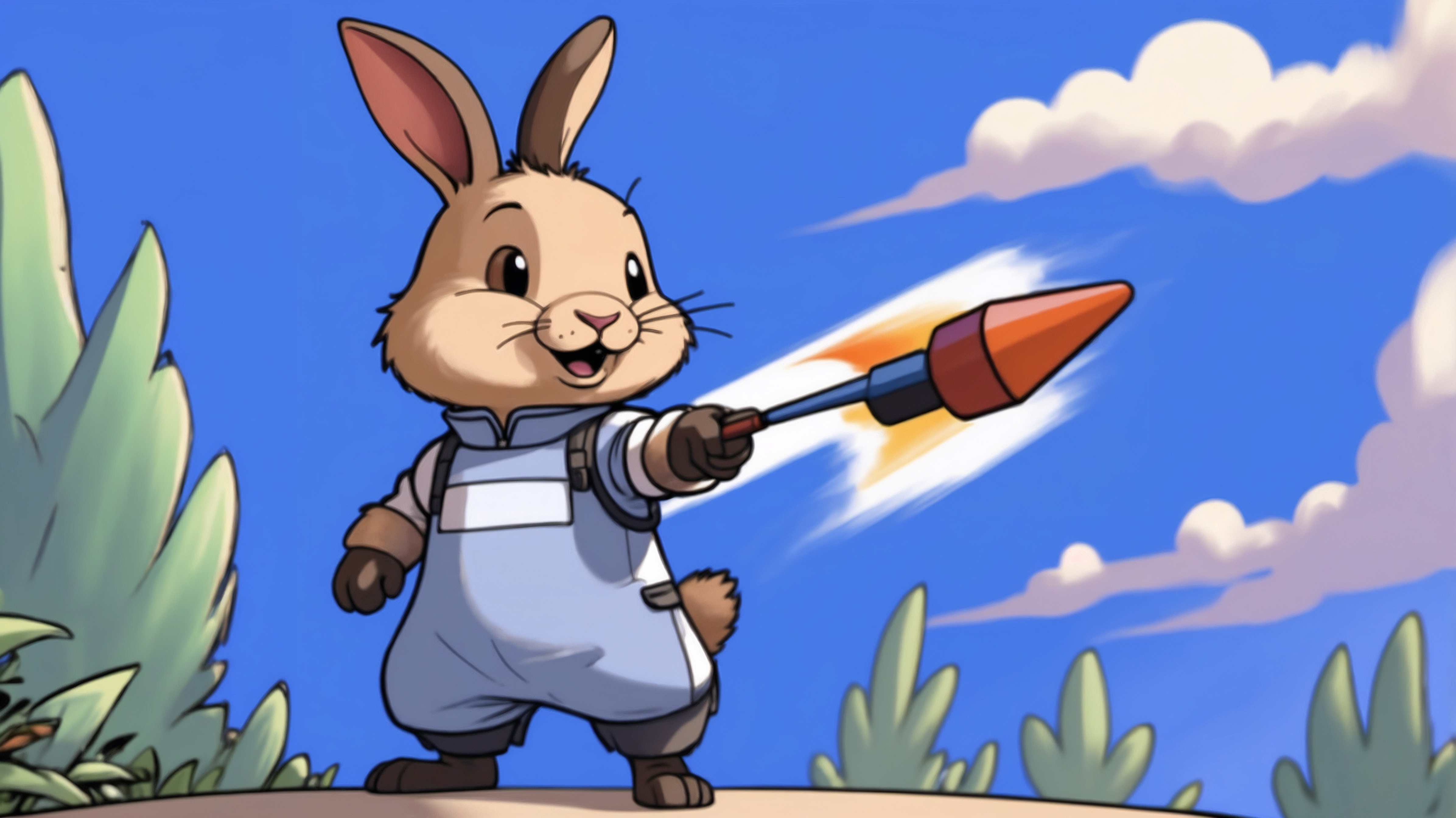 Rabbit shooting for the stars